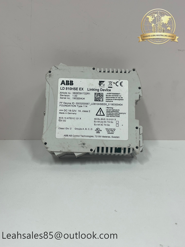 ABB LD 810HSE EX 3BSE091722R1 FOUNDATION Fieldbus Linking Device
